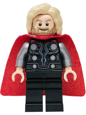 Thor - Spongy Cape with Single Hole, Black Legs, Bushy Hair