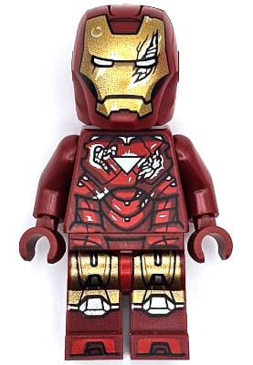Source: BrickLink Iron Man - Mark 6 Armor, Large Helmet Visor, Battle Damage