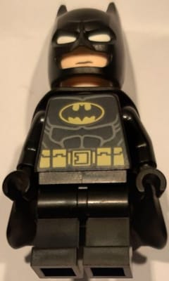 Source: BrickLink Batman - Black Suit, Yellow Belt, Cowl with White Eyes, Flexible Rubber Cape