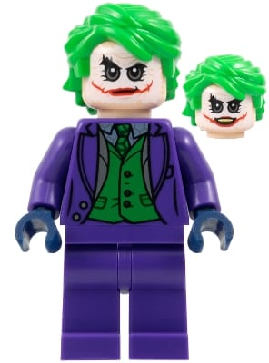 The Joker - Dark Purple Suit, Green Vest, Bright Green Hair
