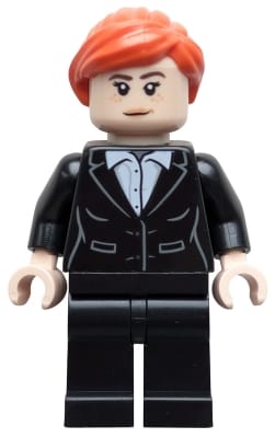 Pepper Potts - Black Suit, Reddish Orange Ponytail