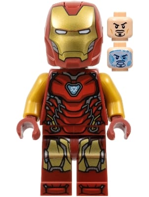 Iron Man - Mark 85 Armor, Large Helmet Visor, Thick Red Markings on Torso