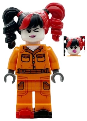 Harley Quinn - Prison Jumpsuit, Side Pockets, Pigtails, Roller Skates