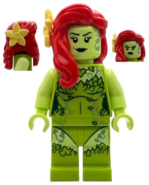 Source: BrickLink Poison Ivy - Lime Outfit, Yellowish Green Arms, Flower