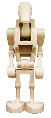 Source: BrickLink Battle Droid - Tan, Angled Arms, 1 x 2 Plate on Back