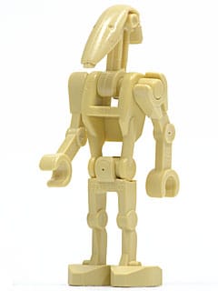 Source: BrickLink Battle Droid - Tan, Angled Arms