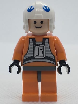 Source: BrickLink Dak Ralter - Dark Bluish Gray Hips, Light Nougat Head