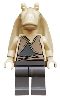 Jar Jar Binks - Tan Torso, Plain Tan Head, Dark Gray Legs
