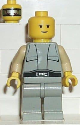 Source: BrickLink Lobot - Light Gray Uniform, Yellow Head