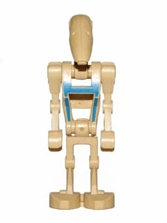 Source: BrickLink Battle Droid Pilot - Tan Torso with Blue Insignia, Angled Arms