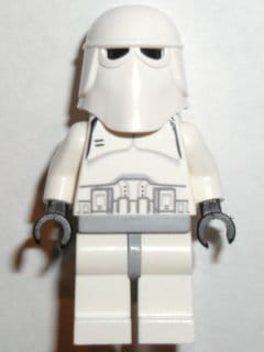 Source: BrickLink Snowtrooper, Light Bluish Gray Hips, Black Hands (Falcon blue box)