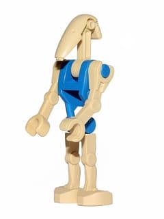 Source: BrickLink Battle Droid Pilot - Blue Torso, Angled Arm and Straight Arm