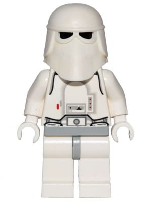 Source: BrickLink Snowtrooper, Light Bluish Gray Hips, White Hands (Hoth Stormtrooper)
