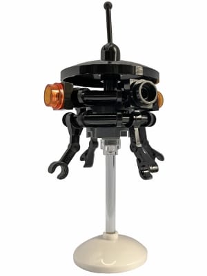 Source: BrickLink Imperial Probe Droid - White Dish Stand, Lever on Top
