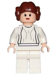 Princess Leia - White Dress, Simple Belt, Large Eyes