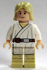 Source: BrickLink Luke Skywalker - Tatooine, Light Nougat, Long Hair, White Tunic, Tan Legs