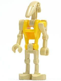 Battle Droid Commander - Yellow Torso, Angled Arm and Straight Arm