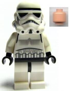 Imperial Stormtrooper - Light Nougat Head, Dotted Mouth Helmet
