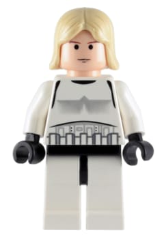 Source: BrickLink Luke Skywalker - Stormtrooper Outfit, Plain Legs