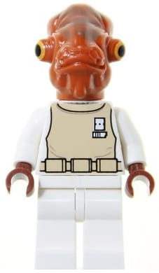 Source: BrickLink Admiral Ackbar - White Spacesuit
