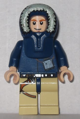 Source: BrickLink Han Solo - Light Nougat, Parka Hood, Tan Legs with Holster (2010)