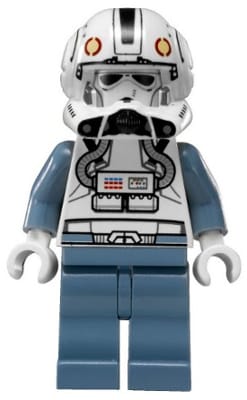 Clone Trooper V-wing Pilot (Phase 2) - Sand Blue Arms and Legs, White Head