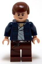 Source: BrickLink Han Solo, Reddish Brown Legs with Holster Pattern, Open Jacket