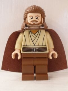 Qui-Gon Jinn - Light Nougat Head, Reddish Brown Legs and Cape