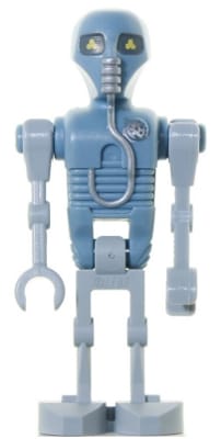 Source: BrickLink 2-1B Medical Droid - Dotted Badge Pattern (Sand Blue), Light Bluish Gray Legs