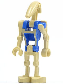 Battle Droid Pilot - Blue Torso with Tan Insignia, Angled Arm and Straight Arm