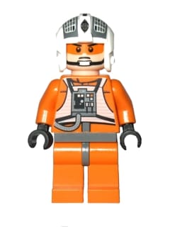 Rebel Pilot Y-wing (Jon 'Dutch' Vander, Gold Leader) - Light Nougat Head with Visor and Chin Strap