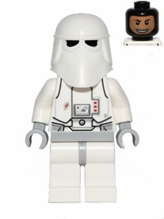 Snowtrooper, Light Bluish Gray Hips, Light Bluish Gray Hands, Printed Head, Torso Back Printing