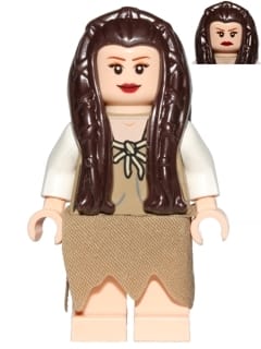 Princess Leia - Endor Outfit, Dark Tan Robe and Skirt, Loose Hair