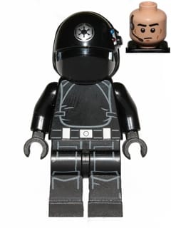 Imperial Gunner - Helmet with Silver Imperial Logo, Light Nougat Head, Closed Mouth