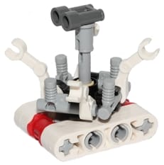 Treadwell Droid - White and Red Body, Dark Bluish Gray Binoculars