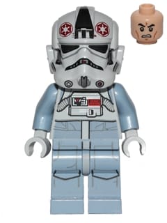 Source: BrickLink AT-AT Driver - Dark Red Imperial Logo, Grimacing