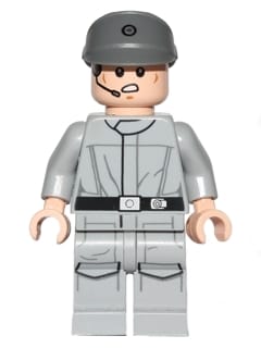Source: BrickLink Imperial Crew - Dark Bluish Gray Cap, Plain Arms