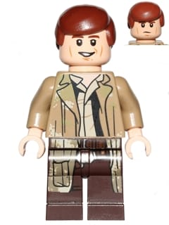 Han Solo - Endor Outfit, Dark Tan Camouflage Jacket, Smooth Hair