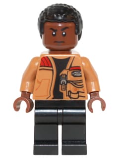 Source: BrickLink Finn - Medium Nougat Jacket, Black Legs