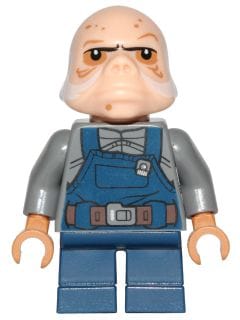 Source: BrickLink Ugnaught - Dark Blue Overalls and Short Legs