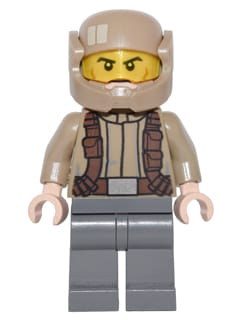 Source: BrickLink Resistance Trooper - Dark Tan Jacket, Frown, Cheek Lines