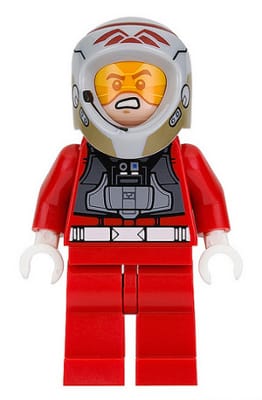 Rebel Pilot A-wing (Open Helmet, Red Jumpsuit)