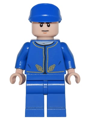 Source: BrickLink Bespin Guard - Light Nougat Head, Detailed Gold Trim, Furrowed Eyebrows