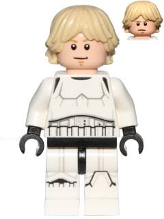 Source: BrickLink Luke Skywalker - Stormtrooper Outfit, Printed Legs, Tan Hair
