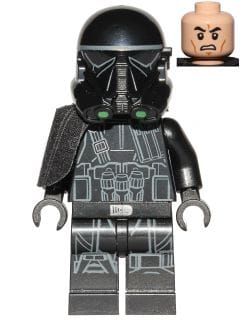 Imperial Death Trooper - Black Armor with Ammo Pouch and Grenades, Pauldron (Specialist / Commander)