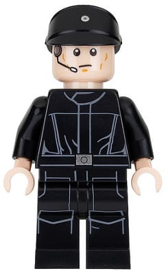 Imperial Shuttle Pilot - Light Nougat Head with Headset, Imperial Officer Cap