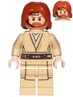 Obi-Wan Kenobi (Mid-Length Tousled with Center Part Hair and Headset)