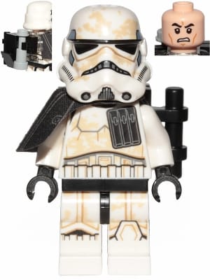 Source: BrickLink Sandtrooper (Enlisted) - Black Pauldron, Ammo Pouch, Dirt Stains, Survival Backpack