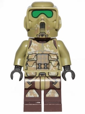 Clone Scout Trooper, 41st Elite Corps (Phase 2) - Kashyyyk Camouflage, Dark Tan Markings on Legs, Scowl