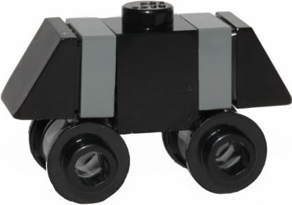 Mouse Droid (MSE-6-series Repair Droid) - Black / Dark Bluish Gray, Open Stud Wheels